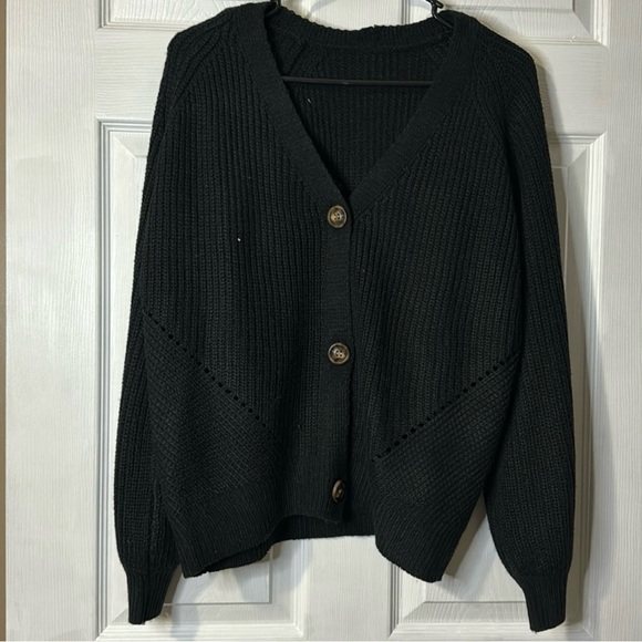 Black Knit Cardigan - Picture 1 of 1